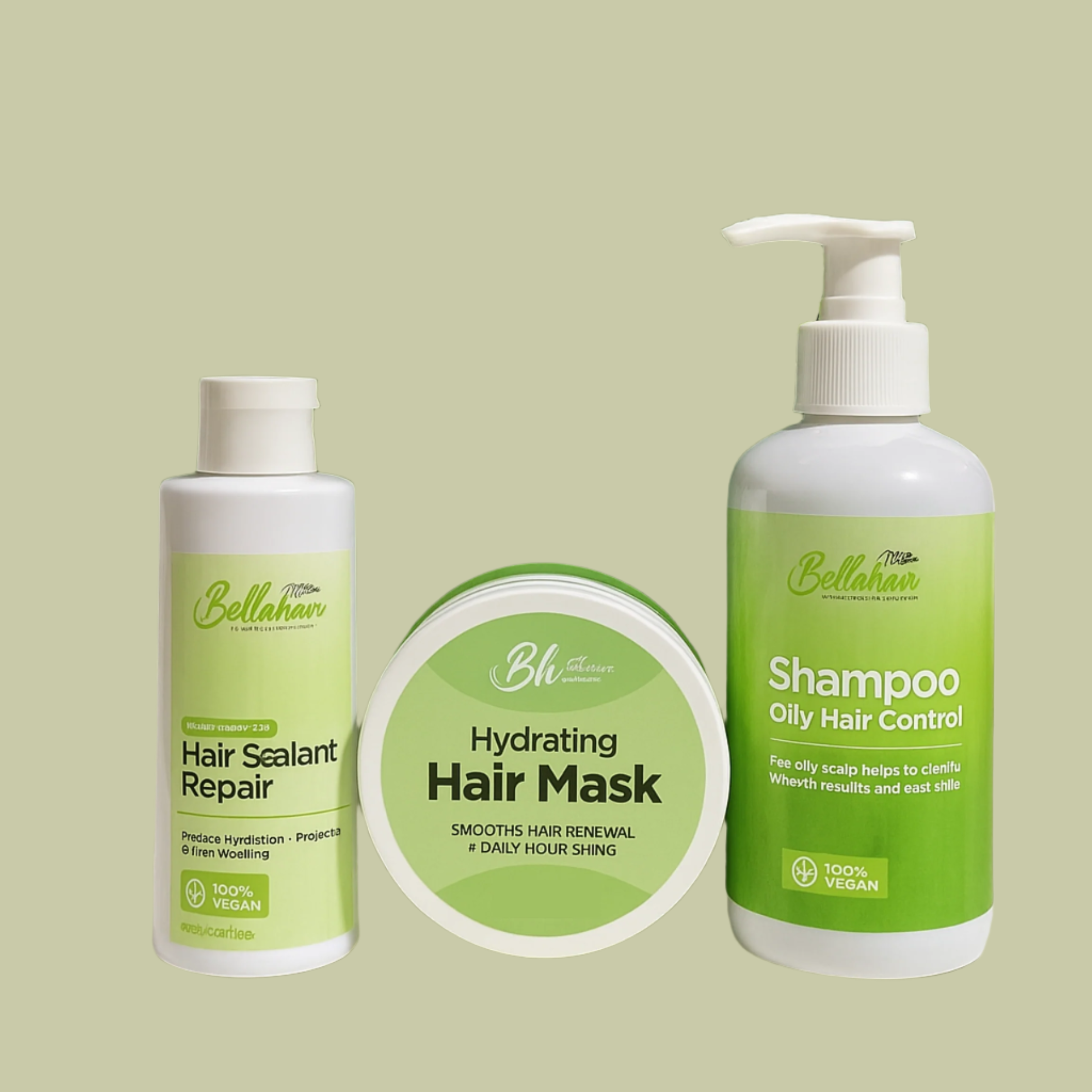Bellahai hair care products including shampoo for oily hair, hair mask, and Hair sealant repair thermoactive